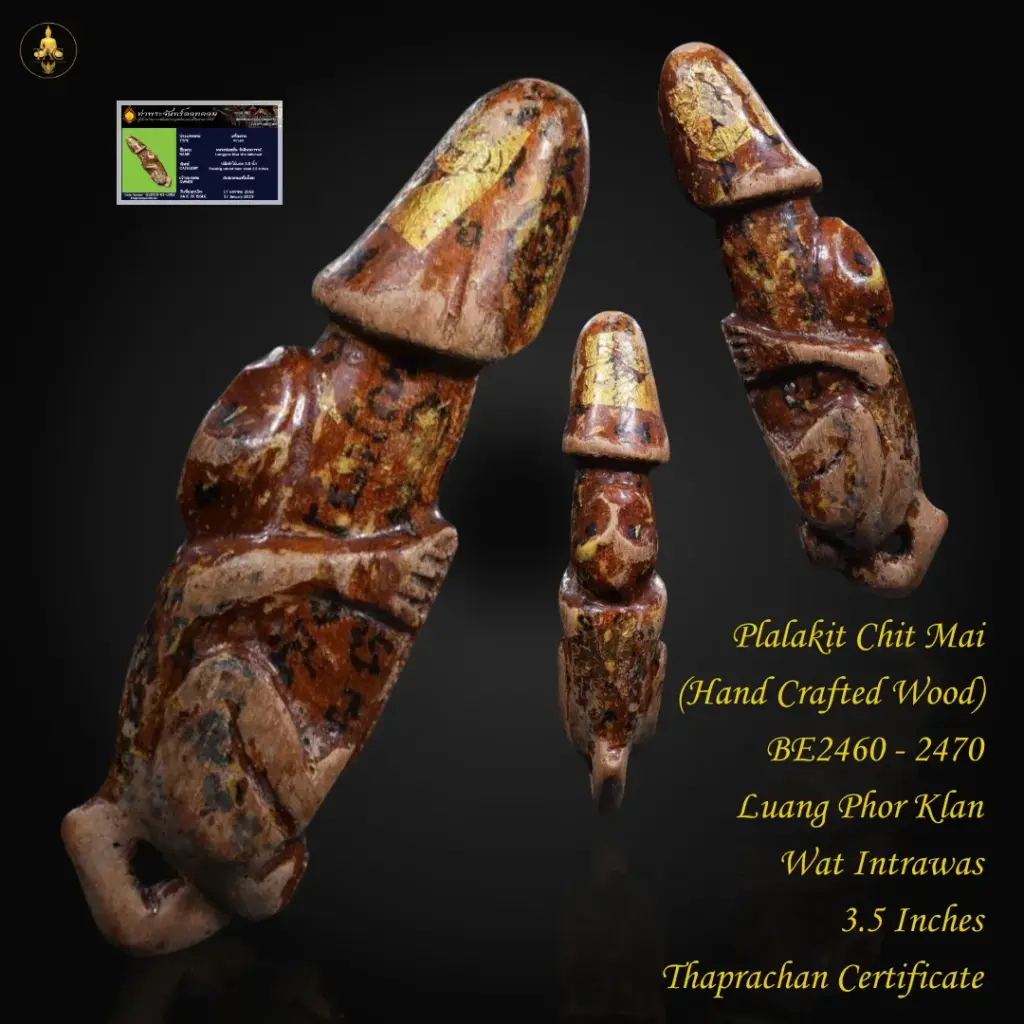Palakit Chit Mai (Hand Crafted Wood) BE2460 – 2470 Thai amulet