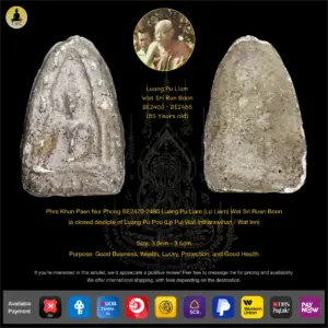 Phra Khun Paen Nur Phong BE2457-2480 Luang Pu Liam (Lp Liam) Wat Sri Ruen Boon