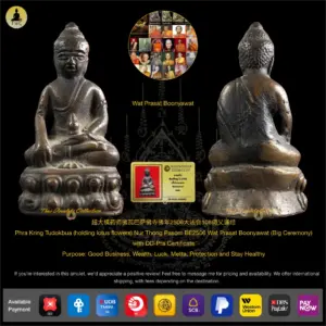 Phra Kring Tudokbua (holding lotus flowers) Nur Thong Pasom BE2506 Wat Prasat Boonyawat (Big Ceremony)