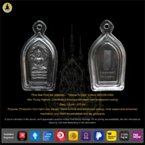 Phra Nak Prok Bai Makham – “Heaven’s Gate” Edition Nur Thong BE2558-2564 Wat Thung Saphan, Chanthaburi Province (encased with waterproof casing)