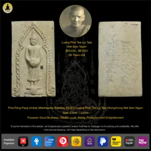 Phra Pang Umbat (Wednesday Buddha) BE2512 Luang Phor Tae (Lp Tae) Khongthong Wat Sam Ngam