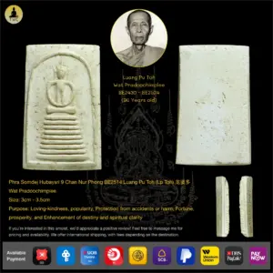 Phra Somdej Hubaysri 9 Chan Nur Phong BE2514 Luang Pu Toh Wat Pradoochimplee