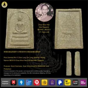 Phra Somdej Pim 3 Chan Lang Ser Lang Yant Nur Phong Namon BE2513 Chao Khun Nor (CK Nor) Wat Thepsirin