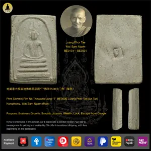 Phra Somdej Pim Na Thewada Lang “T” BE2500 Luang Phor Tae (Lp Tae) Kongthong, Wat Sam Ngam