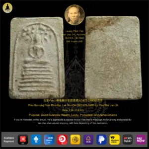 Phra Somdej Prok Pho Pim Lek Nur Din BE2475-2480 Lp Yim Wat Jao Jit