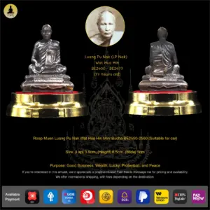 Roop Muen Luang Pu Nak Wat Hua Hin Mini Bucha BE2550-2560 (Suitable for car)