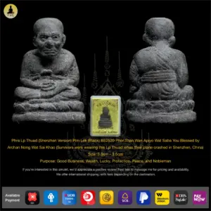 **SOLD** Phra Lp Thuad 龙婆托 (Shenzhen Version) Pim Lek BE2539 Phor Than Wan Apiyo Wat Saba You Blessed by Archan Nong Wat Sai Khao