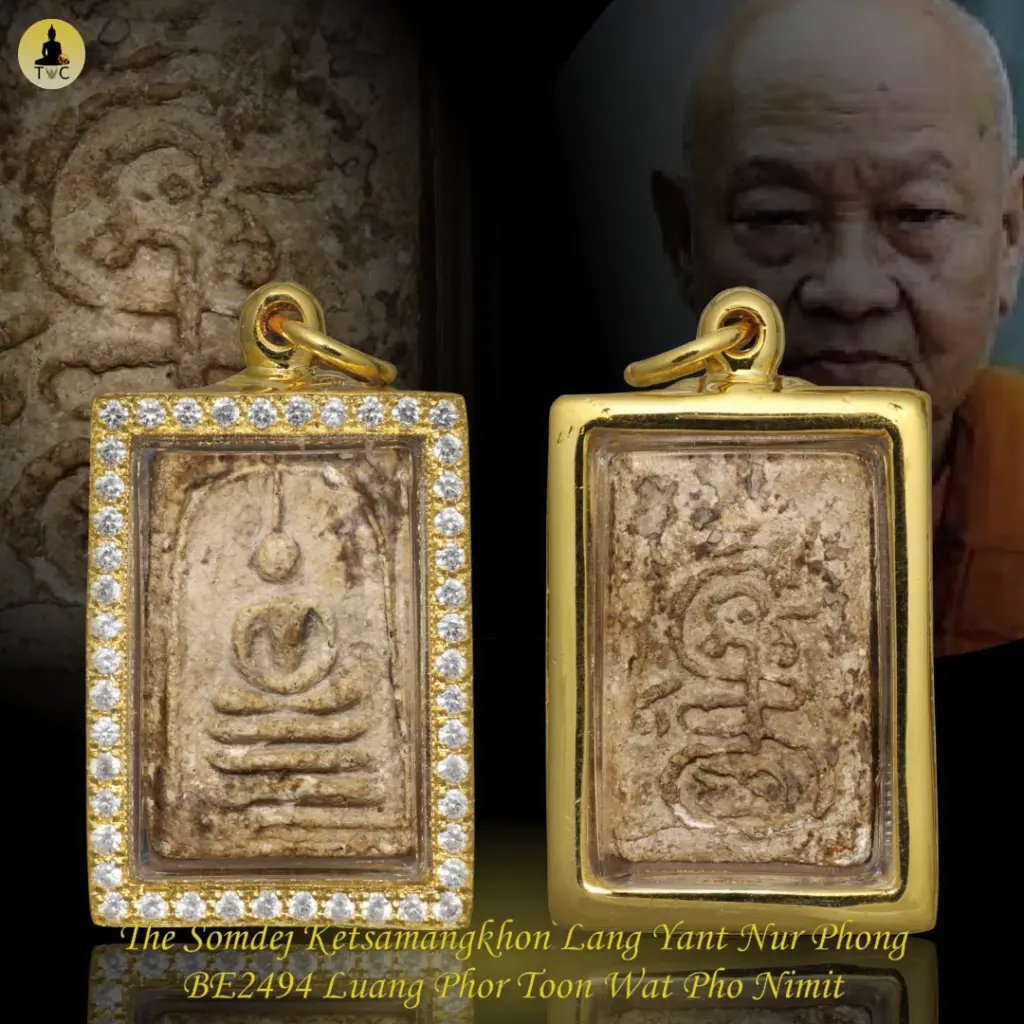 The Somdej Ketsamangkhon Lang Yant Nur Phong BE2497 Luang Phor Toon Wat Pho Nimit Thai amulet