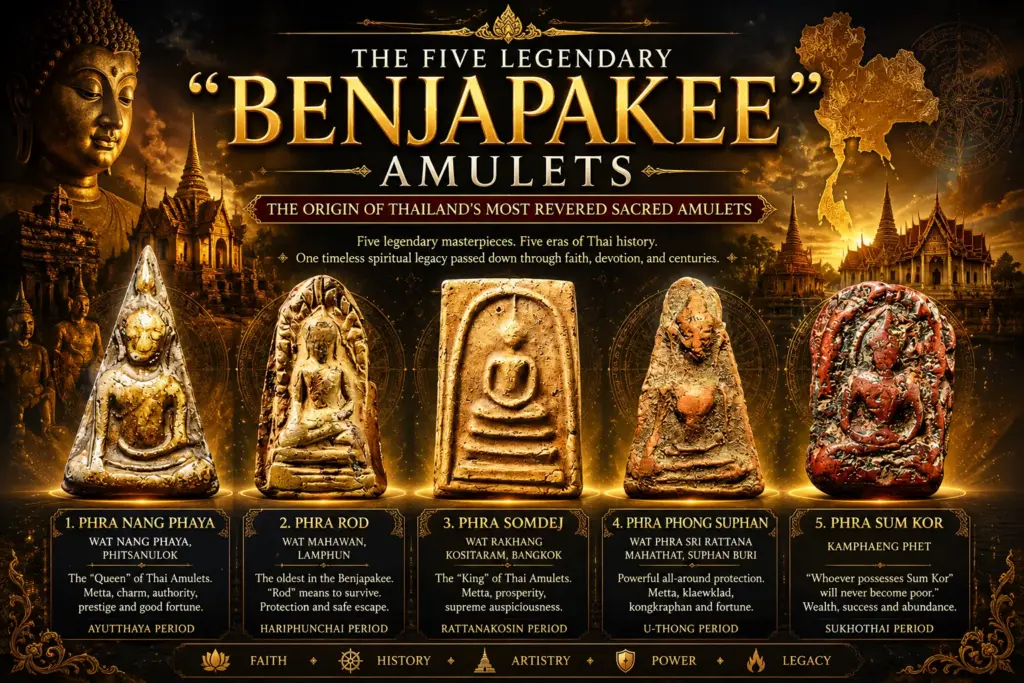 Benjapakee: The 5 Legendary Thai Sacred Amulets