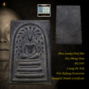 Phra Somdej Prok Pho Nur Phong Dam BE2495 Luang Pu Nak Wat Rakang Kositaram