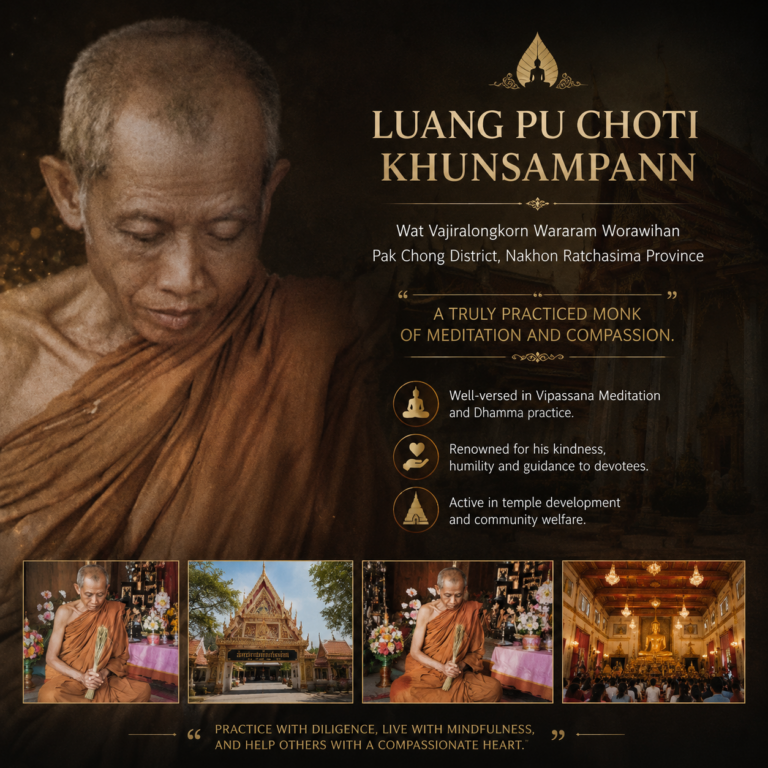 Phra Thep Sutthacharn (Luang Pu Choti Khunsampanno) – Wat Wachiralongkorn