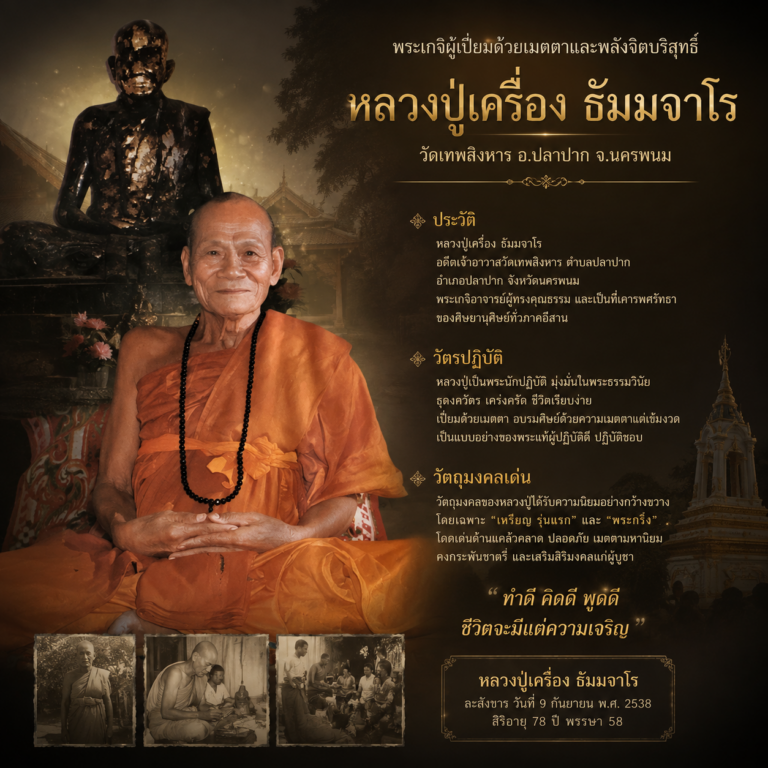 Luang Pu Kherng Thammacharo Wat Thepsinghan