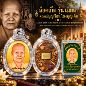 Locket Roon Metta Mae Chee Boonruen Tongboonterm, Wat Awut Wikasitaram BE2568 Pim Yai Code 261